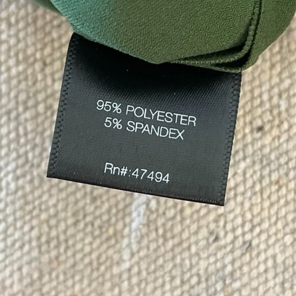 Norma Kamali Green Oliva Dolman Wrap Straight Dress Sz Xl/42 - Picture 10 of 13